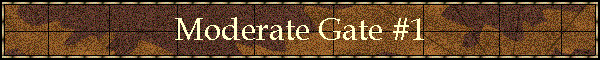 Moderate Gate #1