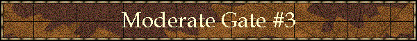 Moderate Gate #3