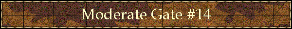 Moderate Gate #14